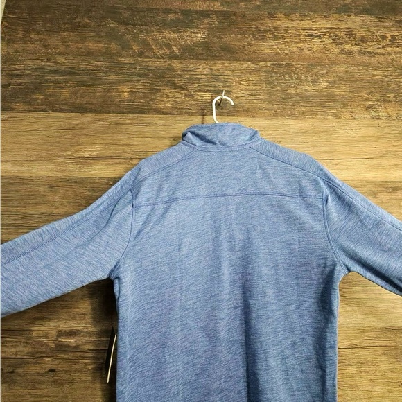 Calvin Klein Jeans Heather Blue Quarter Zip-Up Sweater - Picture 5 of 9